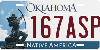 OK license plate 167ASP