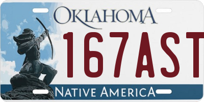 OK license plate 167AST