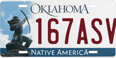 OK license plate 167ASV