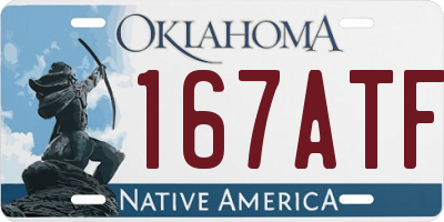 OK license plate 167ATF