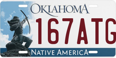 OK license plate 167ATG
