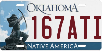 OK license plate 167ATI