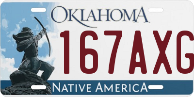 OK license plate 167AXG
