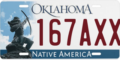 OK license plate 167AXX