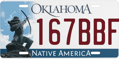 OK license plate 167BBF