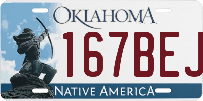 OK license plate 167BEJ