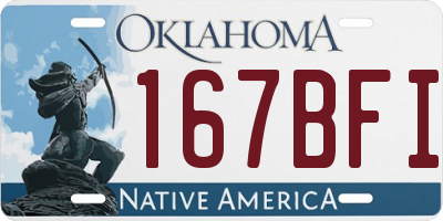 OK license plate 167BFI