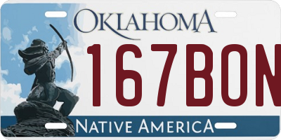 OK license plate 167BON