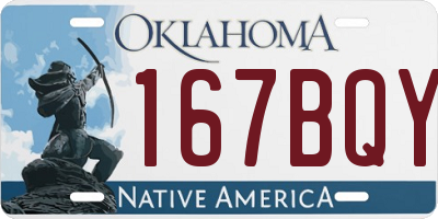 OK license plate 167BQY