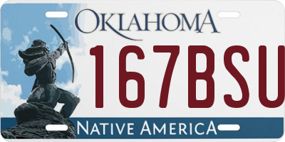 OK license plate 167BSU