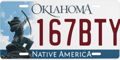 OK license plate 167BTY