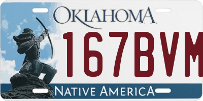 OK license plate 167BVM