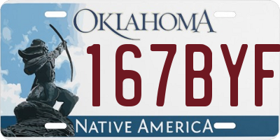 OK license plate 167BYF