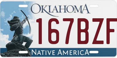 OK license plate 167BZF