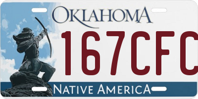 OK license plate 167CFC