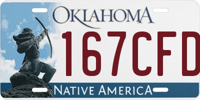 OK license plate 167CFD