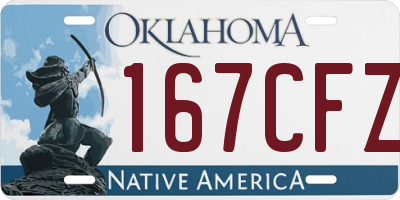 OK license plate 167CFZ