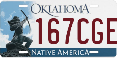 OK license plate 167CGE