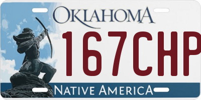OK license plate 167CHP
