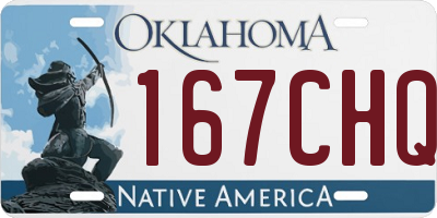 OK license plate 167CHQ