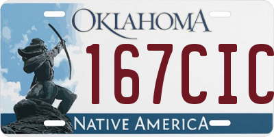 OK license plate 167CIC
