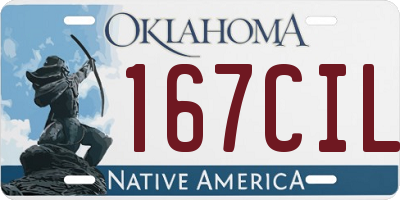 OK license plate 167CIL