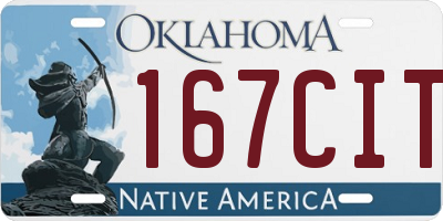OK license plate 167CIT