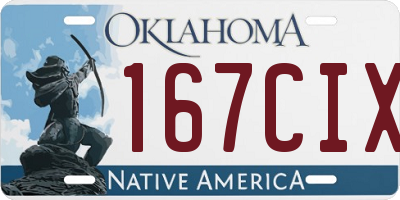 OK license plate 167CIX