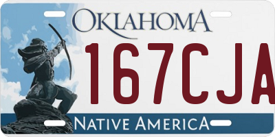 OK license plate 167CJA
