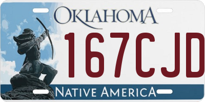 OK license plate 167CJD