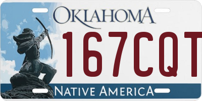 OK license plate 167CQT