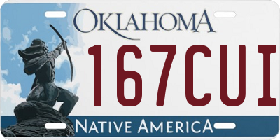 OK license plate 167CUI