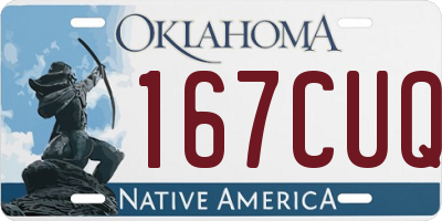 OK license plate 167CUQ