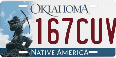 OK license plate 167CUV