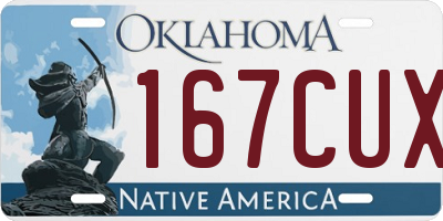 OK license plate 167CUX