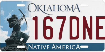 OK license plate 167DNE