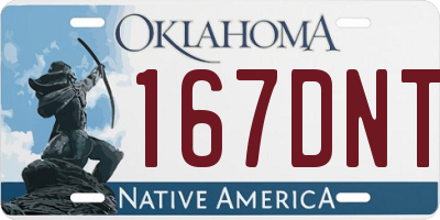 OK license plate 167DNT