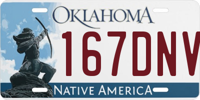 OK license plate 167DNV