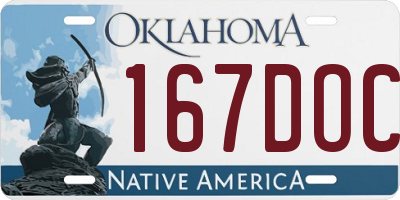 OK license plate 167DOC