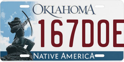 OK license plate 167DOE