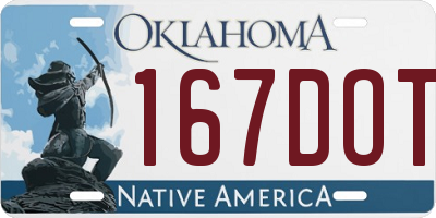 OK license plate 167DOT