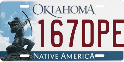 OK license plate 167DPE
