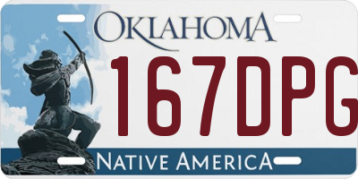 OK license plate 167DPG