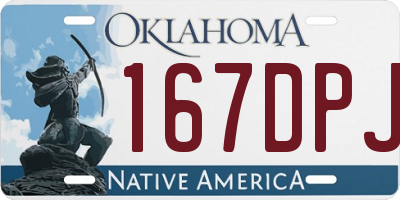 OK license plate 167DPJ