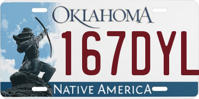 OK license plate 167DYL