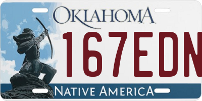 OK license plate 167EDN