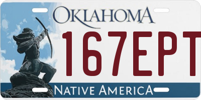 OK license plate 167EPT