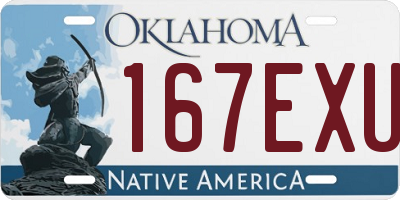 OK license plate 167EXU