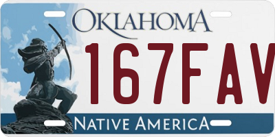OK license plate 167FAV