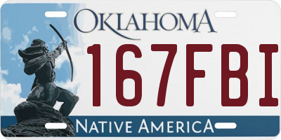 OK license plate 167FBI